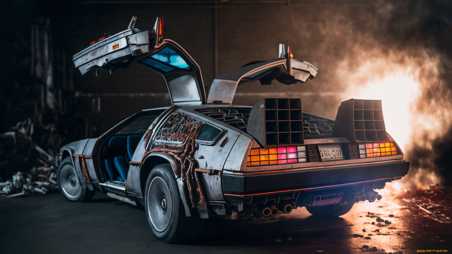 , 3, delorean, dmc-12, , , , ai, art, , , , , 